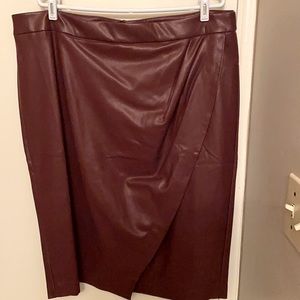 Faux leather skirt